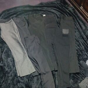 7 Pairs Of Pants Women’s Black and Charcoal Pants Assorted Pack